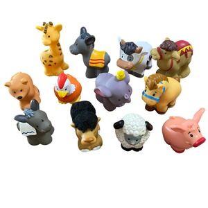 Fisher Price Little People Animal Variety Lot of 12 Vtg Modern Toy Cake Topper